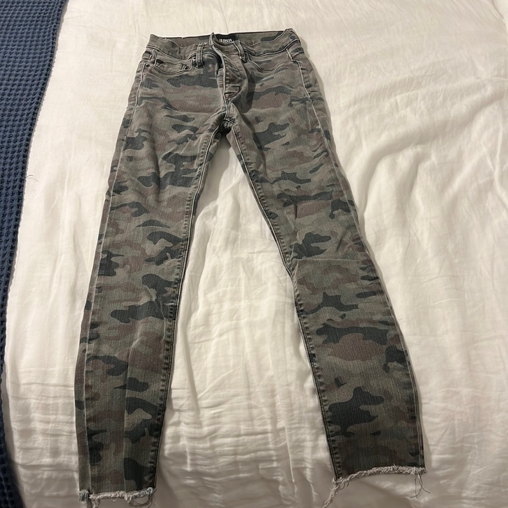 Hudson skinny camo 3/4 length jeans